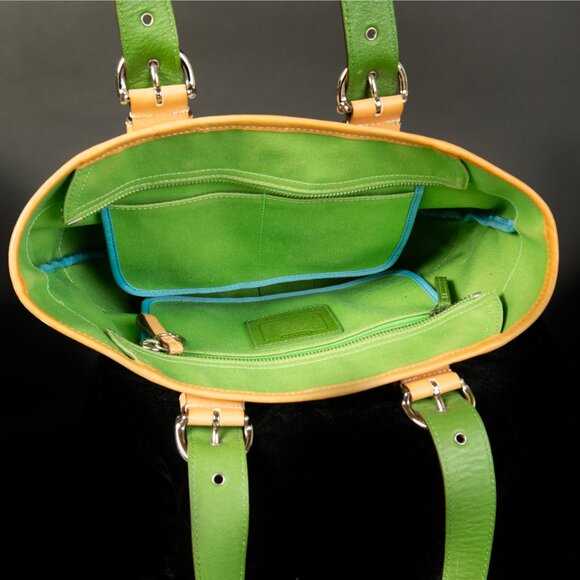 COACH Hampton Soho Canvas Tote Bag Cream - Picture 10 of 16